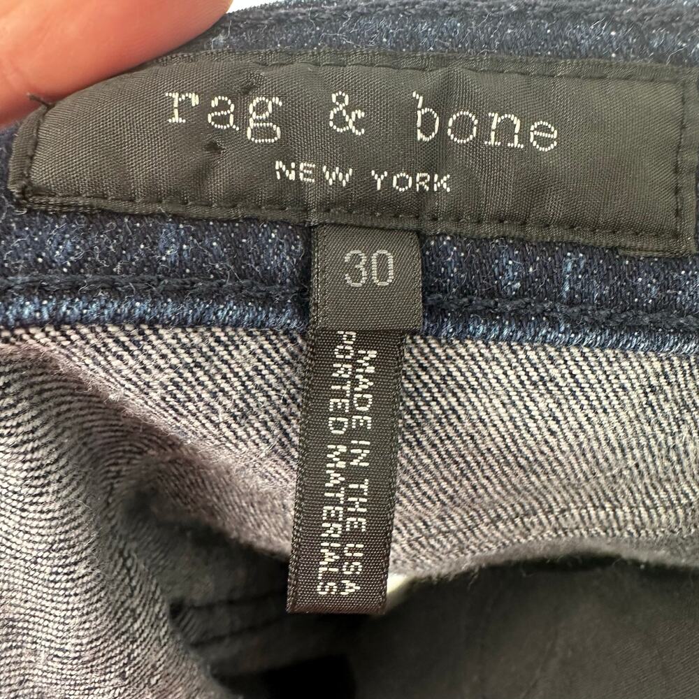 Rag & Bone Dark Wash High-Waisted Skinny Ankle Jeans 30 - Picture 6 of 7